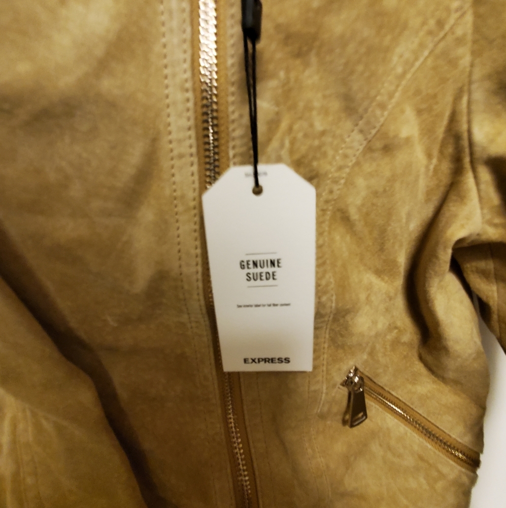 Express Genuine Suede  MoTo Jacket S Size Large